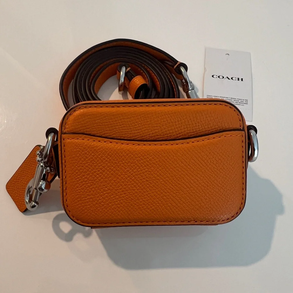 NWT Coach Orange Crossbody card wallet mini bag - Picture 3 of 5